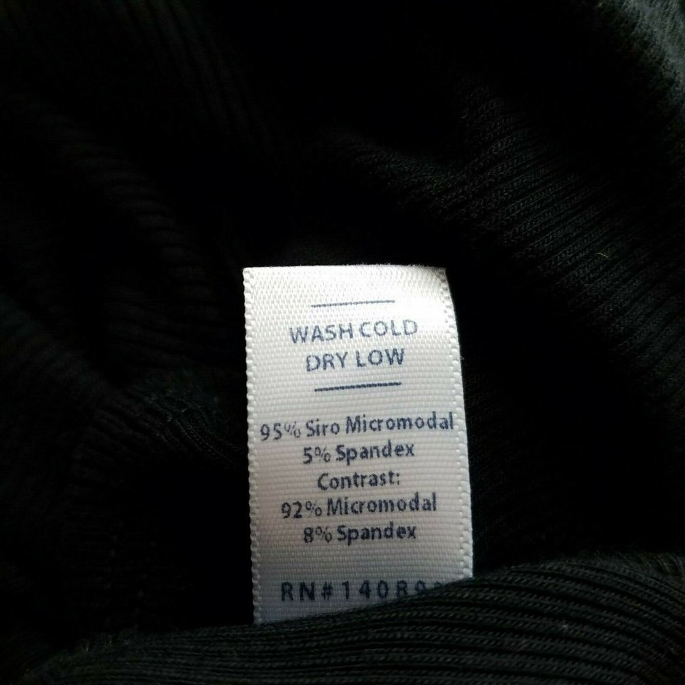 Marine Layer Black Ribbed Tinley Tulip Back Top - Picture 6 of 7